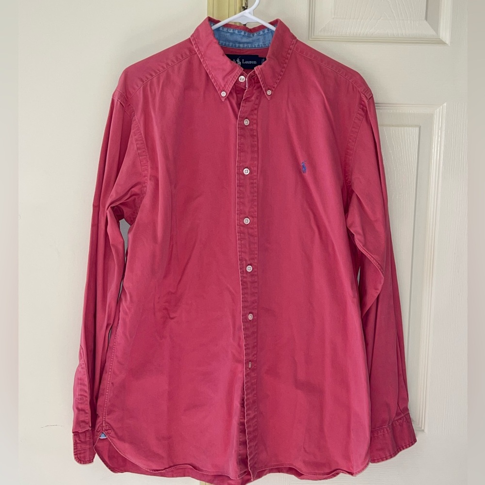 Ralph Lauren Red Casual Button Down Shirt